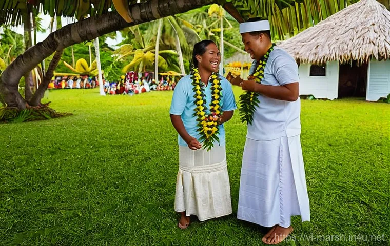 마셜 제도에서의 전통 의례 및 행사 - **Traditional Wapepe Canoe Craftsmanship:**
    "A skilled Marshallese elder, with hands weathered b...